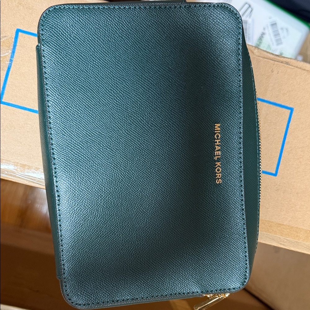 Michael Kors Dark Green Toiletry Bag